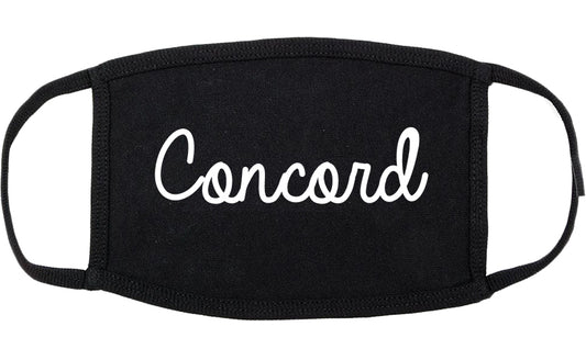 Concord North Carolina NC Script Cotton Face Mask Black