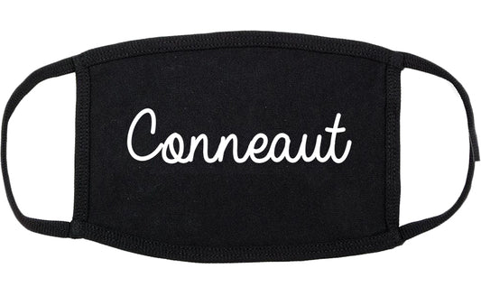 Conneaut Ohio OH Script Cotton Face Mask Black
