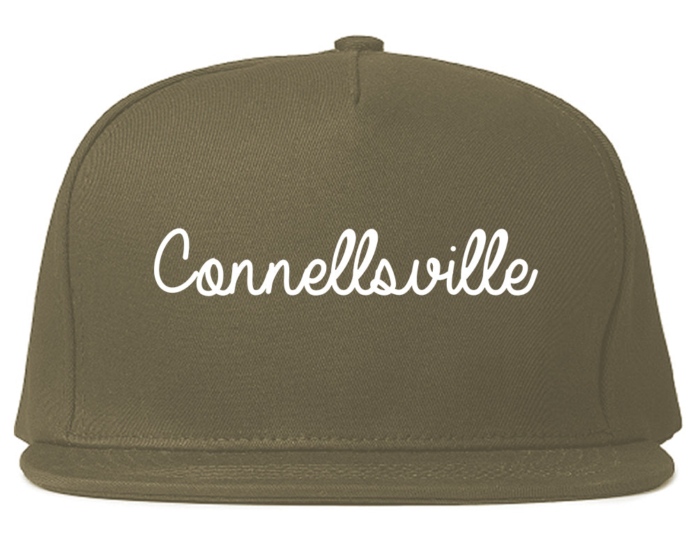 Connellsville Pennsylvania PA Script Mens Snapback Hat Grey