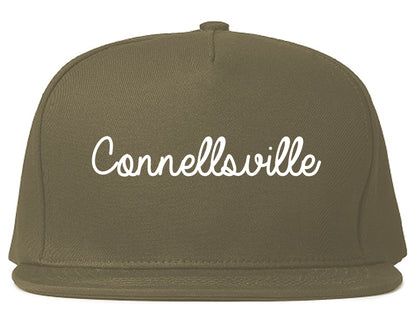Connellsville Pennsylvania PA Script Mens Snapback Hat Grey