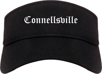 Connellsville Pennsylvania PA Old English Mens Visor Cap Hat Black