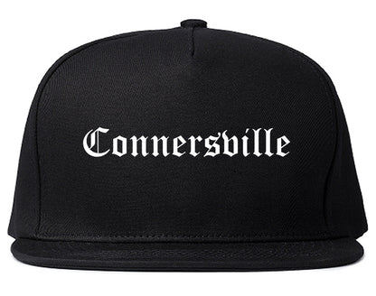 Connersville Indiana IN Old English Mens Snapback Hat Black