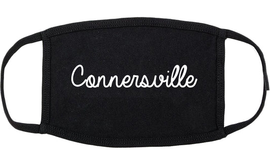 Connersville Indiana IN Script Cotton Face Mask Black