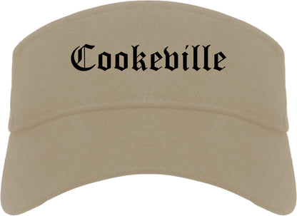 Cookeville Tennessee TN Old English Mens Visor Cap Hat Khaki