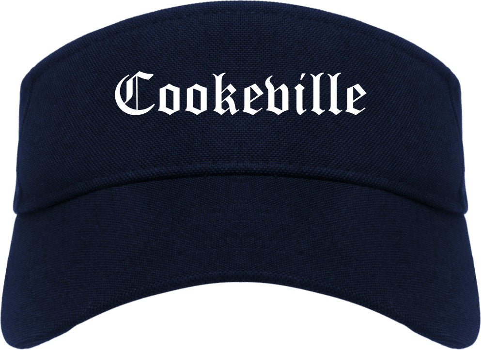 Cookeville Tennessee TN Old English Mens Visor Cap Hat Navy Blue