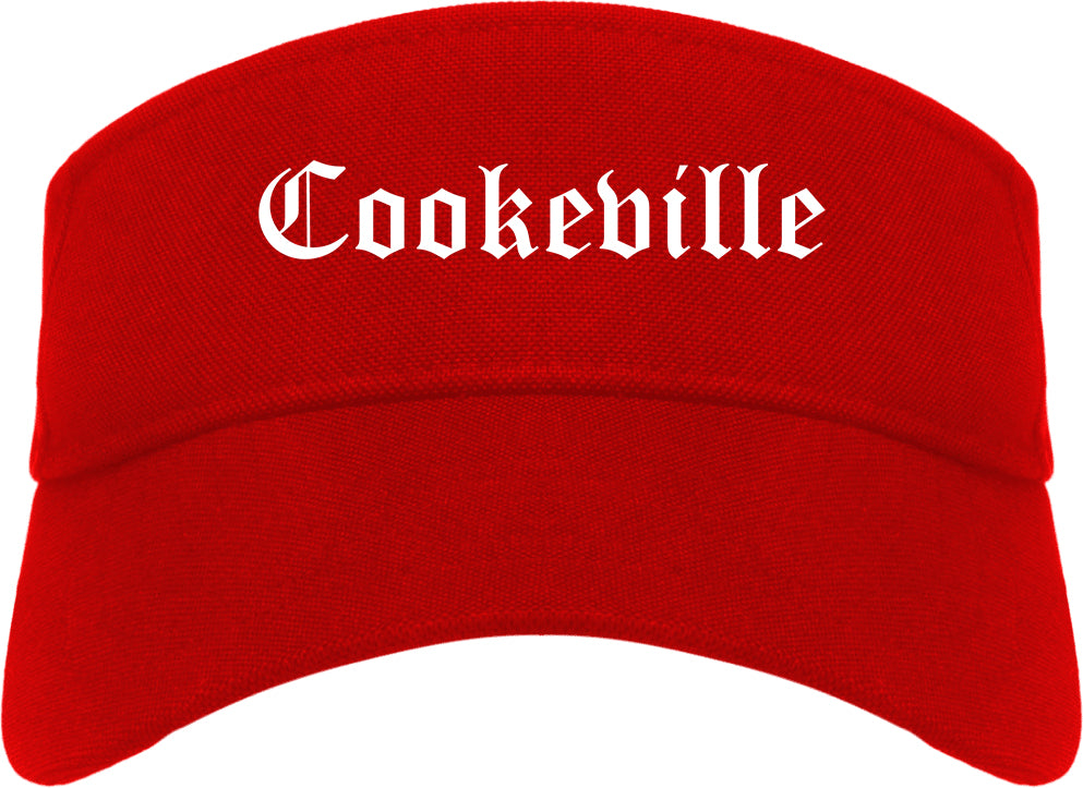 Cookeville Tennessee TN Old English Mens Visor Cap Hat Red
