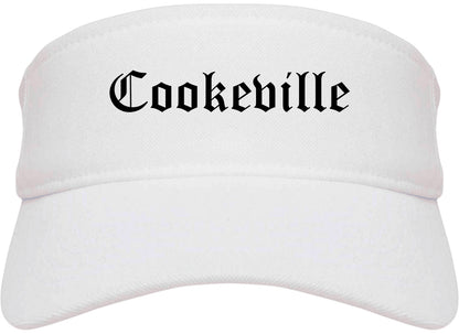 Cookeville Tennessee TN Old English Mens Visor Cap Hat White