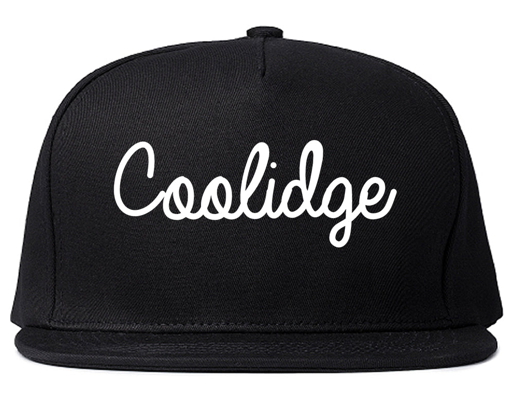 Coolidge Arizona AZ Script Mens Snapback Hat Black