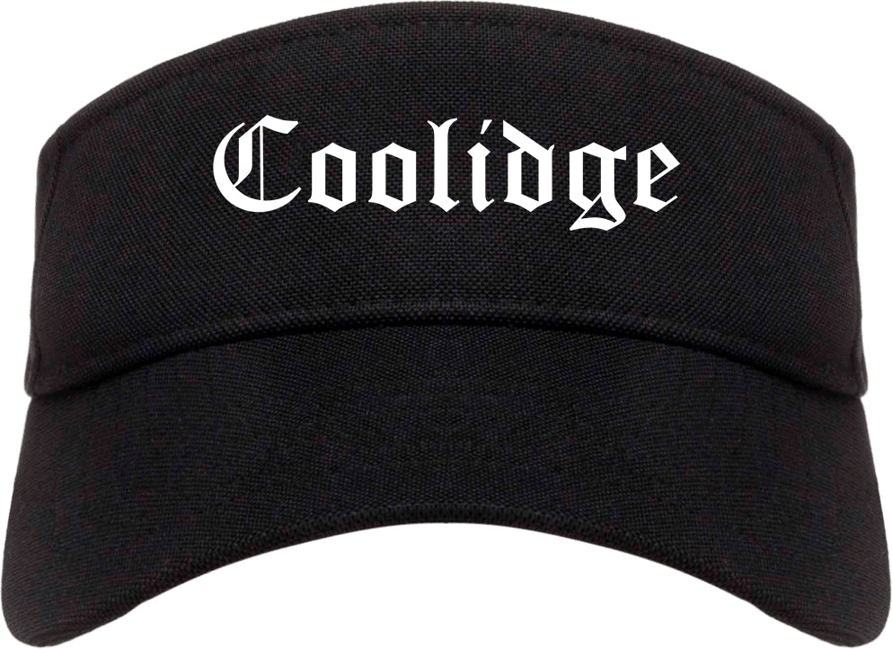 Coolidge Arizona AZ Old English Mens Visor Cap Hat Black