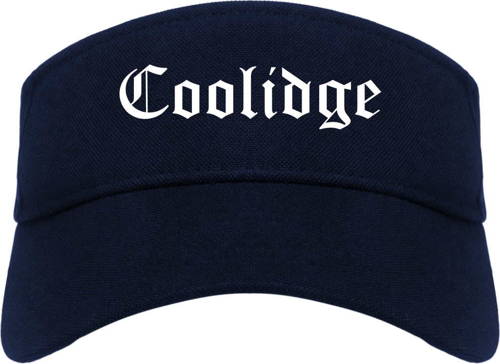 Coolidge Arizona AZ Old English Mens Visor Cap Hat Navy Blue
