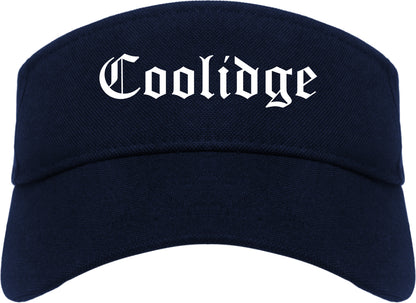 Coolidge Arizona AZ Old English Mens Visor Cap Hat Navy Blue
