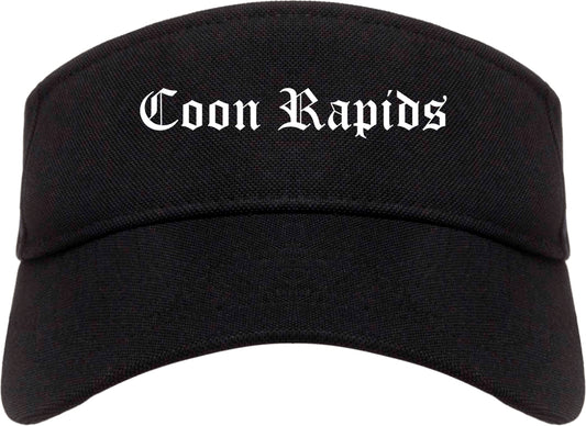 Coon Rapids Minnesota MN Old English Mens Visor Cap Hat Black