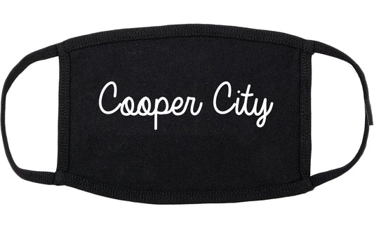 Cooper City Florida FL Script Cotton Face Mask Black
