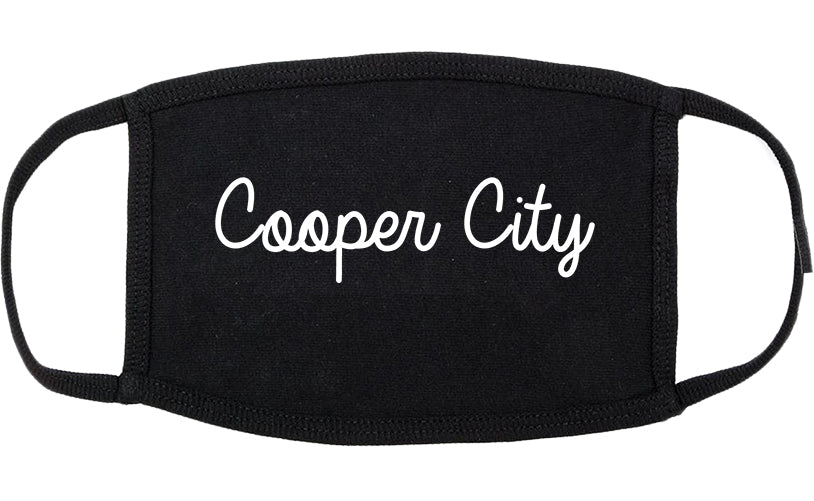 Cooper City Florida FL Script Cotton Face Mask Black
