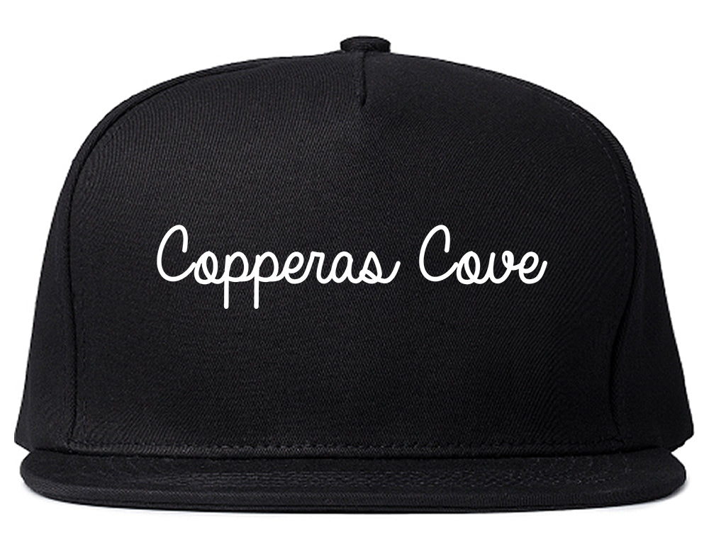 Copperas Cove Texas TX Script Mens Snapback Hat Black