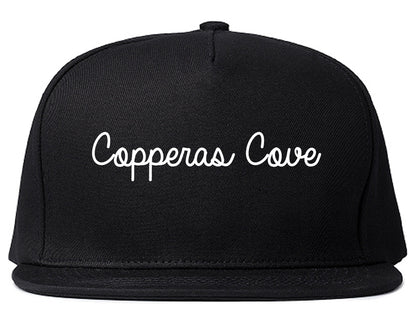 Copperas Cove Texas TX Script Mens Snapback Hat Black