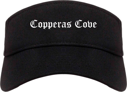 Copperas Cove Texas TX Old English Mens Visor Cap Hat Black