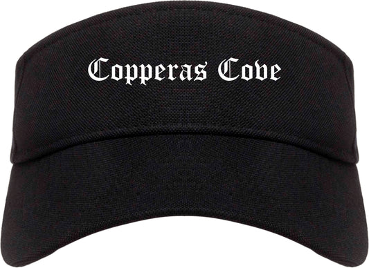 Copperas Cove Texas TX Old English Mens Visor Cap Hat Black