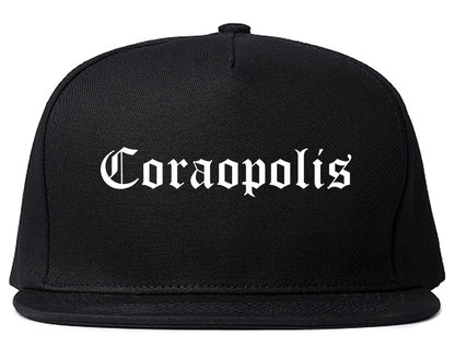 Coraopolis Pennsylvania PA Old English Mens Snapback Hat Black