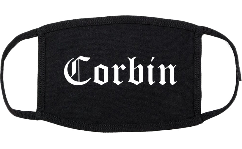 Corbin Kentucky KY Old English Cotton Face Mask Black