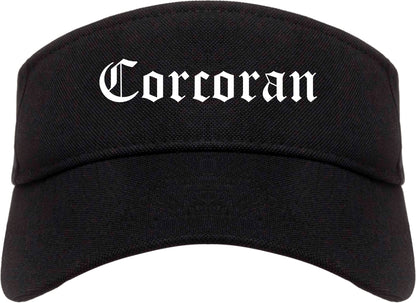 Corcoran California CA Old English Mens Visor Cap Hat Black