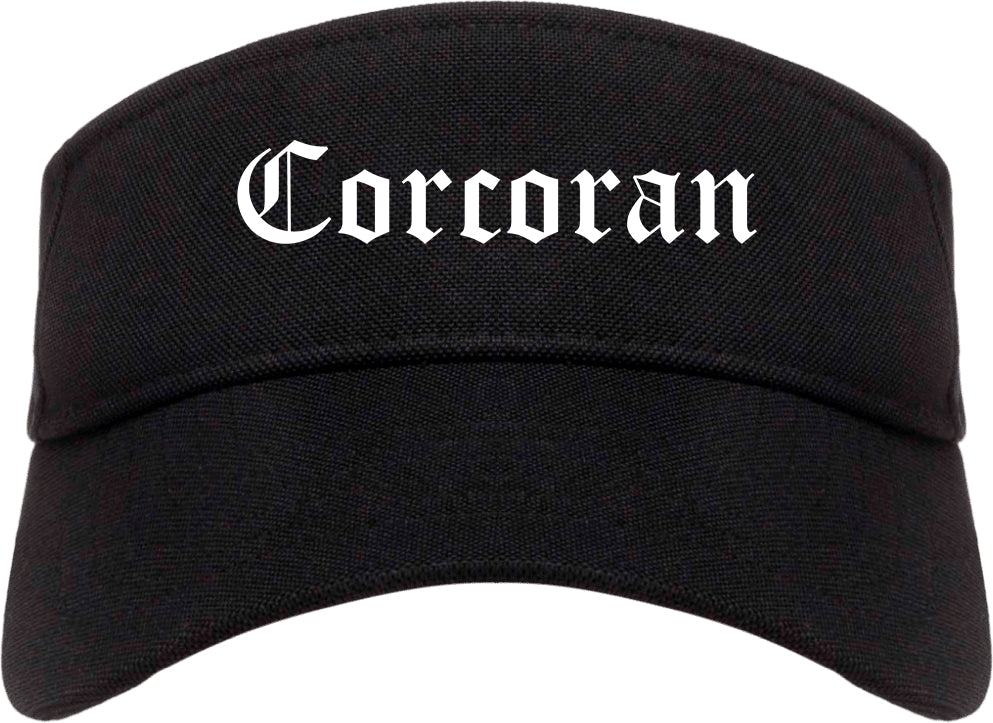 Corcoran Minnesota MN Old English Mens Visor Cap Hat Black