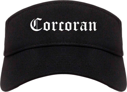 Corcoran Minnesota MN Old English Mens Visor Cap Hat Black