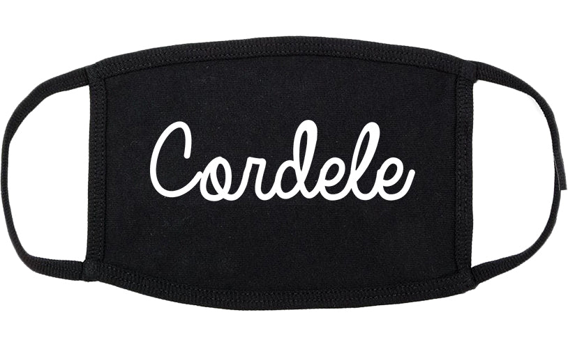 Cordele Georgia GA Script Cotton Face Mask Black