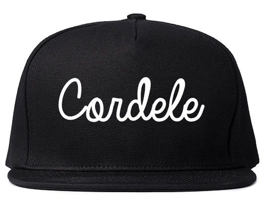 Cordele Georgia GA Script Mens Snapback Hat Black