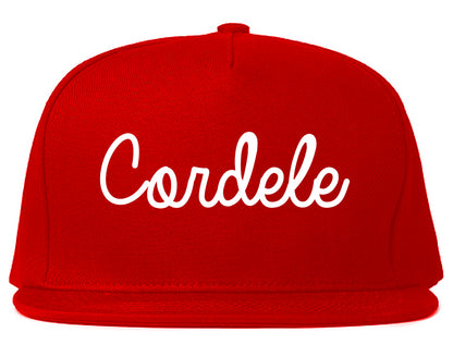 Cordele Georgia GA Script Mens Snapback Hat Red