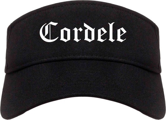 Cordele Georgia GA Old English Mens Visor Cap Hat Black