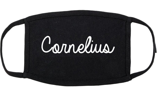 Cornelius North Carolina NC Script Cotton Face Mask Black