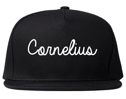 Cornelius North Carolina NC Script Mens Snapback Hat Black
