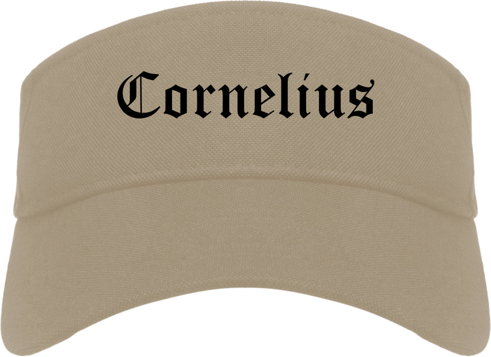 Cornelius North Carolina NC Old English Mens Visor Cap Hat Khaki