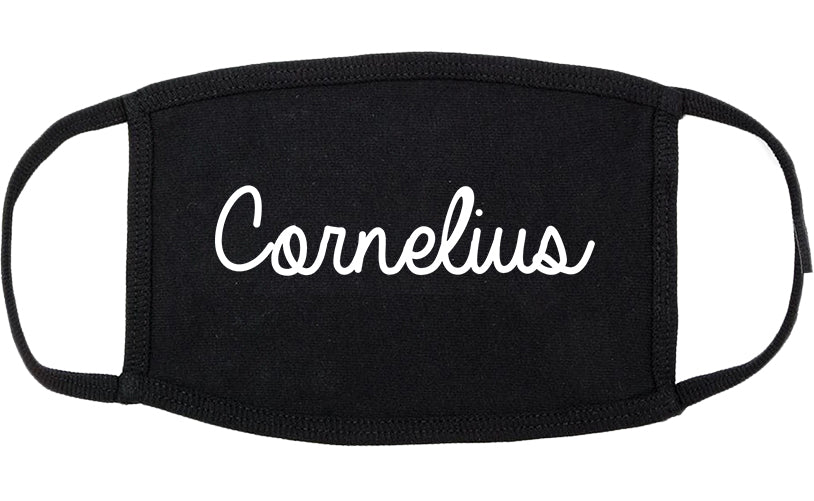 Cornelius Oregon OR Script Cotton Face Mask Black