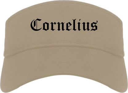 Cornelius Oregon OR Old English Mens Visor Cap Hat Khaki