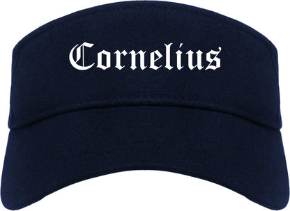 Cornelius Oregon OR Old English Mens Visor Cap Hat Navy Blue
