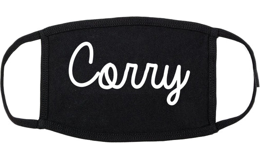 Corry Pennsylvania PA Script Cotton Face Mask Black