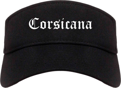 Corsicana Texas TX Old English Mens Visor Cap Hat Black