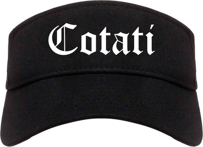 Cotati California CA Old English Mens Visor Cap Hat Black