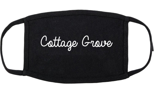 Cottage Grove Oregon OR Script Cotton Face Mask Black