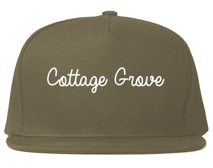 Cottage Grove Oregon OR Script Mens Snapback Hat Grey