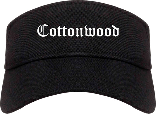 Cottonwood Arizona AZ Old English Mens Visor Cap Hat Black