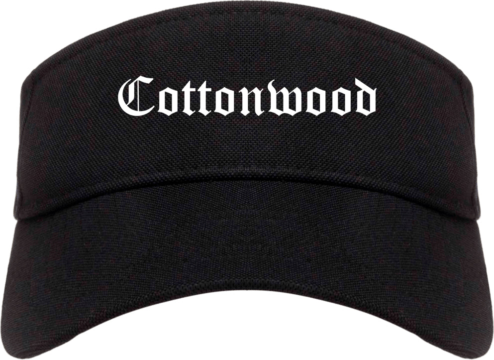 Cottonwood Arizona AZ Old English Mens Visor Cap Hat Black