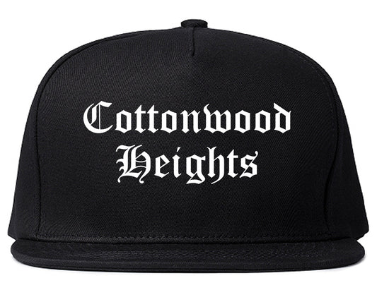Cottonwood Heights Utah UT Old English Mens Snapback Hat Black