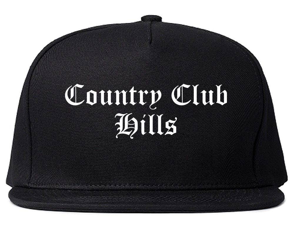 Country Club Hills Illinois IL Old English Mens Snapback Hat Black