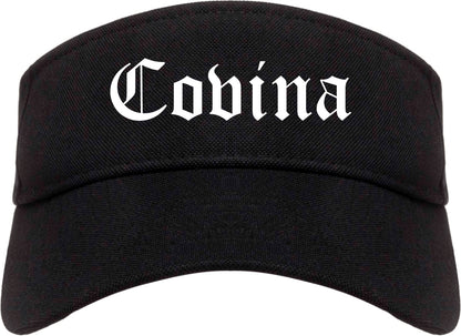 Covina California CA Old English Mens Visor Cap Hat Black