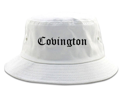 Covington Georgia GA Old English Mens Bucket Hat White