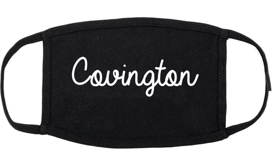 Covington Virginia VA Script Cotton Face Mask Black