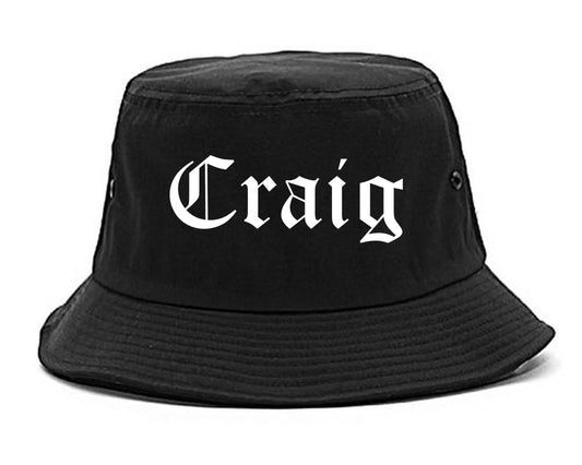 Craig Colorado CO Old English Mens Bucket Hat Black